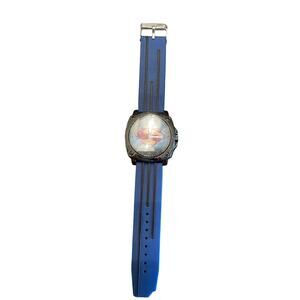 DC Comics MANOFSTEEL ™ Watch  Blue Wristband.  Stainless Steel Caseback MOS9004